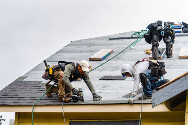 Professional Gutter Installation technician working in Afton, VA